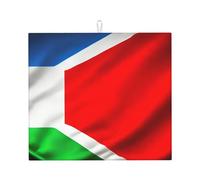 Tapete de drenaje mejorado de la bandera de Costa Rica 1, tapete de secado de platos de poliéster suave para escurridores de cocina para utensilios de cocina