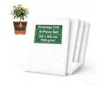 Tapete de drenaje para macetas, forro de tela blanca para jardín, absorbente, impermeable, no tejida, para macetas, balcón, terraza, raíz, protección de ventilación (A)