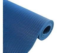 Tapete de drenaje, tapete de piso impermeable comercial antideslizante, tapete hueco de malla de PVC de 5,5 mm de espesor para áreas húmedas, cocina, baño, azul ( Color : Blue , Size : 120cm x 100cm )