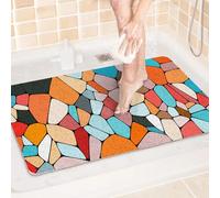 Tapete de ducha antideslizante, 50 x 100 cm, tapete de ducha de lufa para el interior, tapete de baño de PVC suave con drenaje para ancianos, almohadilla lavable para baño, zonas de ducha húmedas