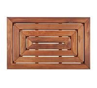 Tapete de Ducha y baño de Teca de Estilo nórdico para Uso en Interiores y Exteriores, Plataforma de Madera Antideslizante para SPA, Sauna, Piscina, Jacuzzi, decoración y Protector de Suelos (31.5 x