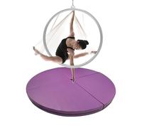 Tapete de ejercicio para Lyra Hoop Pole Dance - Tapete de seguridad portátil de 1/2 pulgada de grosor para aro aéreo y tumbling, tapete de yoga plegable