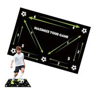 Tapete de entrenamiento de agilidad, antideslizante, diseño portátil seguro para jugadores, aficionados, padres, mamá, al aire libre, interior, malabares