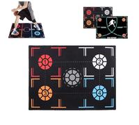 Tapete de entrenamiento de baloncesto, tapete antideslizante para puerta de baloncesto, trenes de goma en espacios pequeños, absorción silenciosa de golpes B-asketball, mejora el movimiento lateral y