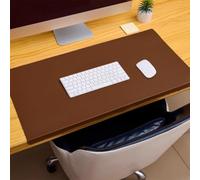 Tapete de escritorio con bloqueo de bordes, grande, impermeable, de piel sintética, con protector de bordes, antideslizante, para oficina, hogar, trabajo, estudio, escritura (marrón, 100 x 50 cm)