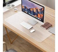 Tapete de escritorio transparente esmerilado, protector de mesa de PVC antideslizante, resistente al calor, impermeable, para el hogar y la oficina, borde redondo, esmerilado de 1 mm, 20 x 45 pulgadas