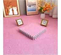 Tapete de espuma de rompecabezas, 20 unidades, colorido, entrelazado, 30 x 30 cm, algodón y lino, transpirable, tapete de juego (rosa)