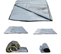 Tapete de espuma para camping, manta de aluminio aislante de aluminio, almohadilla térmica para dormir, tienda de campaña al aire libre, huella reflectante del calor (200 x 250 cm)