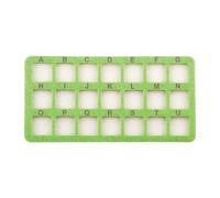 Tapete de fieltro antideslizante con 21 rejillas para hacer joyas y organizar manualidades con superficies suaves, tapete portátil de almacenamiento de cuentas