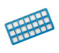 Tapete de fieltro antideslizante con 21 rejillas para hacer joyas y organizar manualidades con superficies suaves, tapete portátil de almacenamiento de cuentas