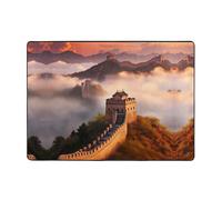 Tapete de franela The Great Wall (80 x 58 pulgadas), tapete para dormitorio, sala de estar y decoración de estudio