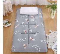 Tapete de futón - Colchón plegable ligero con base antideslizante, relajante para dormir siesta, viajes, cama de invitados, dormitorio, oficina, tatami (Grigio, 90 x 200 cm)