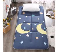 Tapete de futón - Colchón plegable ligero con base antideslizante, relajante para dormir siesta, viajes, cama de invitados, dormitorio, oficina, tatami (negro, 180 x 200 cm)