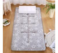 Tapete de futón - Colchón plegable ligero con base antideslizante, relajante para dormir siesta, viajes, cama de invitados, dormitorio, oficina, tatami (Grigio Chiaro, 180 x 200 cm)
