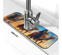 Tapete de grifo de Nativity Star and Three Kings para fregadero de cocina, tapete de secado súper absorbente para cocina, baño, fregadero, cafetería, bar, grifo, decoración de regalos (15 x 5.5