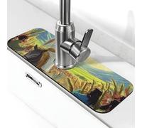 Tapete de grifo Jesus Rides On A Donkey para fregadero de cocina, tapete de secado súper absorbente para cocina, baño, fregadero, cafetería, bar, grifo, decoración, regalos (15 x 5.5 pulgadas)