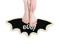 Tapete de Halloween para puerta de murciélago, tapete gótico de murciélago, tapete antideslizante para decoración del hogar para exhibición, festivales, fiestas, vacaciones, entrada al aire libre
