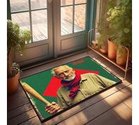 Tapete de invierno vintage con leyenda del béisbol: La paz más allá del felpudo para decoración de baño (40 x 60 cm)