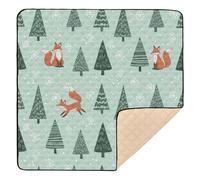 Tapete de juego acolchado suave para actividades de bebé en interiores y exteriores, resistente al agua, para recién nacidos, bebés, niños pequeños, 50 x 50 pulgadas