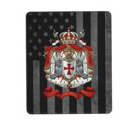 Tapete De Juego, Bandera con El Escudo De Armas De Los Caballeros Templarios Alfombrilla Ratón Portátil Mouse Mat Professional Alfombrilla De Ratón para Juegos para Pc Oficina 25X30Cm