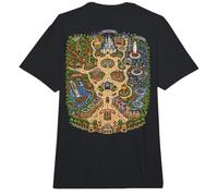 Tapete de Juego con el Mapa del Parque temático Fantasy Kingdom en la Espalda de papá Comfort Colors Adult Heavyweight T-Shirt