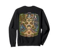 Tapete de Juego con el Mapa del Parque temático Fantasy Kingdom en la Espalda de papá Sudadera
