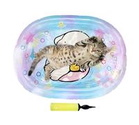 Tapete de juego de agua para gatos, tapete de refrigeración para mascotas con bomba de aire, almohadilla de juego sensorial de agua, juguete para gatitos para relajación, entretenimiento en casa, al