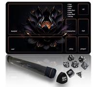 Tapete de juego Extalas MTG con tubo de almacenamiento y 7 dados para TCG, DND y PTCG - Dise o impermeable, antideslizante y con bloqueo de borde