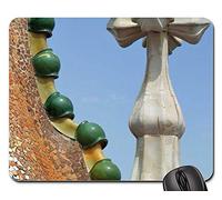 Tapete De Juego, Gaudí Casa Batlló Azotea Casa Batlló Azotea Antoni Mouse Mat Antideslizante Alfombrilla Ratón Professional Alfombrilla Gaming para Oficina Laptop 25X30Cm