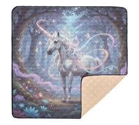 Tapete de juego grande y elegante para bebé de color pastel Aura Pegasus para piso, lavable, para recién nacidos, bebés, niños pequeños, 50 x 50 pulgadas