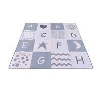Tapete de Juego para Bebés, Alfabeto 130x130cm / 51.2x51.2in Tapetes de Juego de Piso Suave, Tapete de Tiempo de Barriga Portátil Plegable para Bebés para Interiores y Exteriores