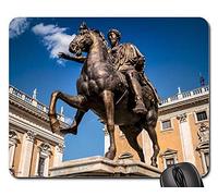 Tapete De Juego, Roma Capitolio Italia Arquitectura Turismo Italiano Alfombrilla De Ratón Antideslizante Alfombrilla Raton Professional Mouse Pad para Laptop Oficina 25X30Cm
