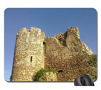 Tapete De Juego, Ruina Castillo Patrimonio Historia Torre Fortaleza Roca Mousepad Antideslizante Gaming Mouse Pad Bordes Cosidos Alfombrilla Raton para Jugadore Trabajo 25X30Cm