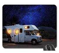 Tapete De Juego, RV Camper Night Camping Aventura Al Aire Libre Alfombrilla Gaming Antideslizante Mouse Pad Antideslizante Alfombrilla Raton para Jugadore Pc 25X30Cm