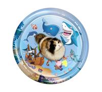 Tapete de juego sensorial de agua para gatos, tapete sensorial de agua para mascotas, juguete interactivo para interiores, almohadilla de refrigeración para mascotas para un juego fresco y cómodo