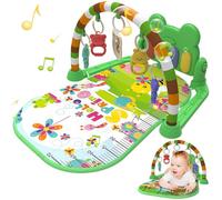Tapete de Juegos para bebés, Centro de Actividades para bebés con música y luz Tapete de Juegos para Gimnasio Seguro y fácil con Colgante de sonajero Tablero Ajustable extraíble para recién nac