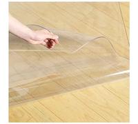Tapete de madera transparente antideslizante para comedor, rectangular, plástico, protector de mesa, tapete de 1,5 mm de grosor, tamaño grande, 228,6 x 685,8 cm