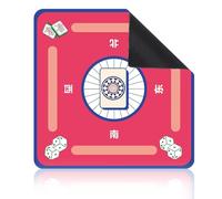 Tapete de Mahjong - Tapete de Juego Antideslizante con Reducción de Ruido, Absorbente de Agua y Antideslizante - Tapete de Mesa de Póker for Mahjong/Póker/Tablero/Cartas/Dominó(A-1,23.62in*23.62in)