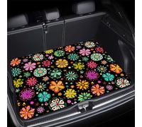 Tapete de maletero duradero con estampado floral completo, para uso , mejora la comodidad al conducir, para camiones, coches, SUV, regalo de Navidad