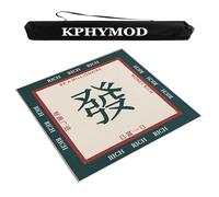 Tapete de mesa de Mahjong antideslizante con reducción de ruido, cubierta de mesa cuadrada de terciopelo grueso, tapete de juego para juegos de Mahjong de póker con fichas de tablero(Green,23.62x23.62