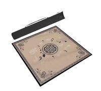 Tapete de mesa Mahjong, tapetes for juegos de mesa, cuadrados con respaldo de goma, cubierta gruesa for mesa de juego antideslizante que reduce el ruido for cartas de póquer(Bruin,35.4x35.4in/90x90cm)