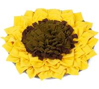 Tapete de olfateo para perros, girasol, tapete grande de 19 x 19 pulgadas, juguete de enriquecimiento de felpa de alimentación lenta, juguetes masticables para cachorros de salud mental para