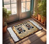 Tapete de otoño para exteriores, vintage, con texto en inglés "The Double Mystery of Jakt Blues and Eluvo", tapete de bienvenida antideslizante para interiores y exteriores (65 x 90 cm)