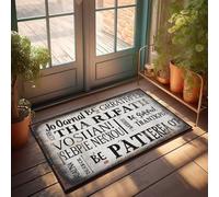 Tapete de otoño para puerta delantera, con texto en inglés "Be Grateful, Thankful, Patient: A Reminder Of Life'S Values Felpudo de bienvenida para interiores (50 x 80 cm)
