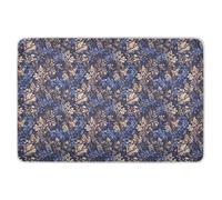 Tapete de pañales reutilizables extragrandes y de oro rosa, resistente al agua, con flores de color azul marino y oro rosa, productos de ropa de cama portátil para niños, 52 pulgadas de largo x 34