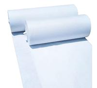 Tapete de pasillo blanco de alta calidad para bodas y eventos, 2 mm de grosor, antideslizante, de poliéster, ideal para iglesia, fiesta, pasillo y decoración interior al aire libre (1 x 25 m)