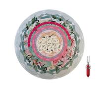 Tapete de péndulo, tapete de tabla de péndulo de meditación, almohadilla de péndulo de adivinación de radiestesia, almohadilla de péndulo de 8.5 pulgadas para decoración de altar espiritual,