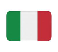 Tapete de piso con borde de bloqueo de 40 x 60 WHJSHOP con imagen de bandera italiana para inodoro, tocador, casa de vacaciones, baño principal, baño infantil y suite de invitados