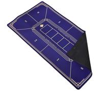 Tapete de Póker Portátil Azul para Mesa, Plegable y Redondo | Resina, Goma y Tela, Fácil de Limpiar, para Juegos en Casa y Ambiente Nocturno