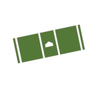 Tapete de práctica con indicadores de alineación para mejorar los métodos de swing Uso en interiores y exteriores Tapete de béisbol para interiores y exteriores de construcción de PU resistente